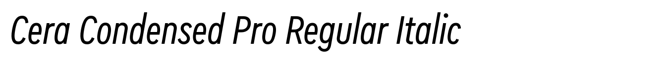 Cera Condensed Pro Regular Italic image